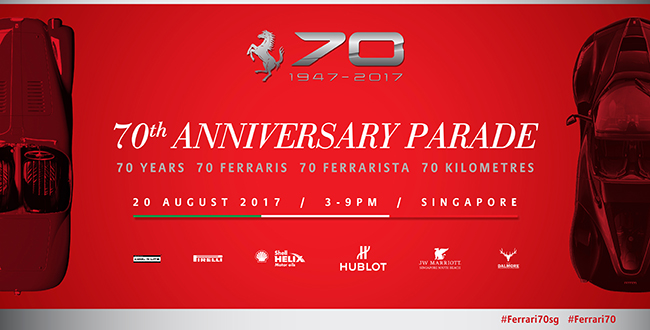 Ferrari 70th Anniversary Parade-Singapore Ferrari 70th Anniversary Parade-Singapore